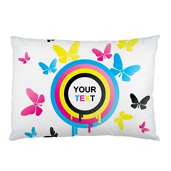 Colorful Butterfly Rainbow Circle Animals Fly Pink Yellow Black Blue Text Pillow Case by Alisyart