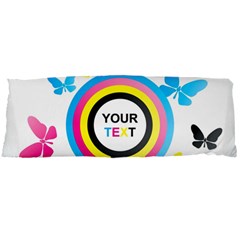 Colorful Butterfly Rainbow Circle Animals Fly Pink Yellow Black Blue Text Body Pillow Case Dakimakura (two Sides)