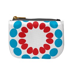 Egg Circles Blue Red White Mini Coin Purses by Alisyart