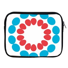 Egg Circles Blue Red White Apple Ipad 2/3/4 Zipper Cases by Alisyart