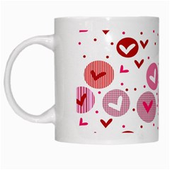 Crafts Chevron Cricle Pink Love Heart Valentine White Mugs