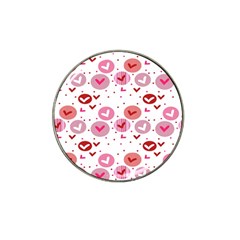 Crafts Chevron Cricle Pink Love Heart Valentine Hat Clip Ball Marker (4 Pack)