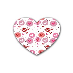 Crafts Chevron Cricle Pink Love Heart Valentine Heart Coaster (4 Pack) 