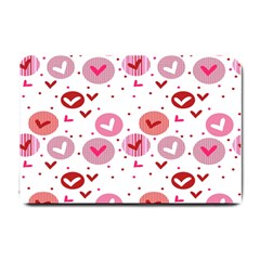 Crafts Chevron Cricle Pink Love Heart Valentine Small Doormat  by Alisyart
