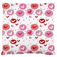 Crafts Chevron Cricle Pink Love Heart Valentine Large Cushion Case (one Side)