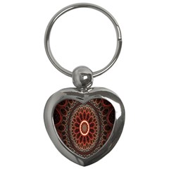 Circles Shapes Psychedelic Symmetry Key Chains (heart) 