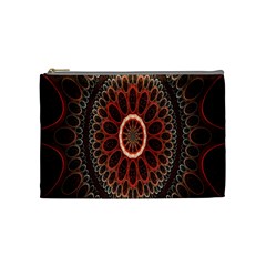 Circles Shapes Psychedelic Symmetry Cosmetic Bag (medium) 