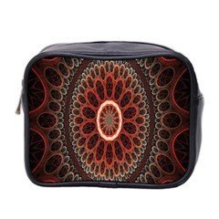 Circles Shapes Psychedelic Symmetry Mini Toiletries Bag 2-side