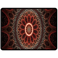 Circles Shapes Psychedelic Symmetry Fleece Blanket (large) 