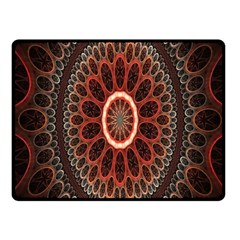 Circles Shapes Psychedelic Symmetry Fleece Blanket (small)