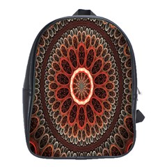 Circles Shapes Psychedelic Symmetry School Bags (xl) 