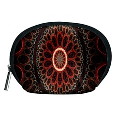 Circles Shapes Psychedelic Symmetry Accessory Pouches (medium) 