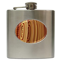 Circles Figure Light Gold Hip Flask (6 oz)