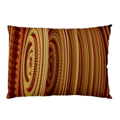 Circles Figure Light Gold Pillow Case (Two Sides)