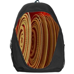 Circles Figure Light Gold Backpack Bag