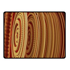 Circles Figure Light Gold Double Sided Fleece Blanket (Small) 