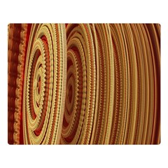 Circles Figure Light Gold Double Sided Flano Blanket (Large) 