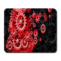 Gold Wheels Red Black Large Mousepads