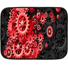 Gold Wheels Red Black Fleece Blanket (mini)