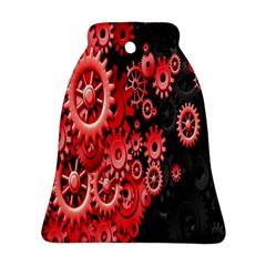 Gold Wheels Red Black Bell Ornament (two Sides) by Alisyart