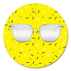 Glasses Yellow Magnet 5  (round)