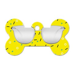 Glasses Yellow Dog Tag Bone (two Sides)
