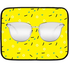 Glasses Yellow Double Sided Fleece Blanket (mini) 