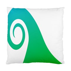 Line Green Wave Standard Cushion Case (two Sides)