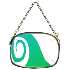 Line Green Wave Chain Purses (two Sides) 