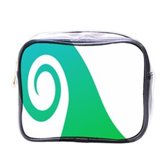 Line Green Wave Mini Toiletries Bags