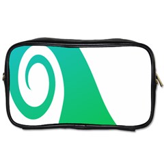 Line Green Wave Toiletries Bags