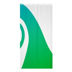 Line Green Wave Shower Curtain 36  X 72  (stall) 