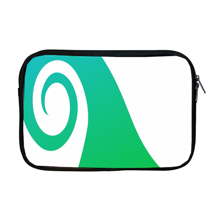 Line Green Wave Apple MacBook Pro 17  Zipper Case