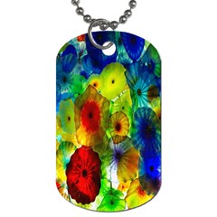 Green Jellyfish Yellow Pink Red Blue Rainbow Sea Dog Tag (one Side) by Alisyart