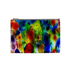 Green Jellyfish Yellow Pink Red Blue Rainbow Sea Cosmetic Bag (medium) 