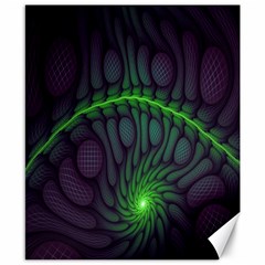 Light Cells Colorful Space Greeen Canvas 8  X 10 