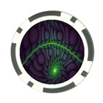 Light Cells Colorful Space Greeen Poker Chip Card Guard Back