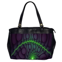 Light Cells Colorful Space Greeen Office Handbags (2 Sides) 