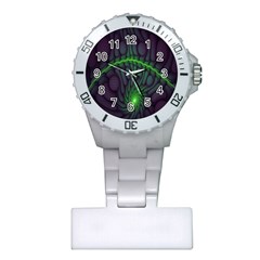 Light Cells Colorful Space Greeen Plastic Nurses Watch by Alisyart