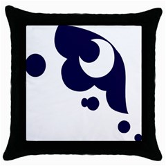 Month Blue Throw Pillow Case (black)