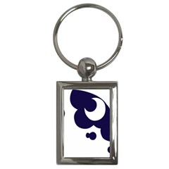 Month Blue Key Chains (rectangle) 