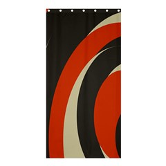 Mixing Gray Orange Circles Shower Curtain 36  X 72  (stall) 