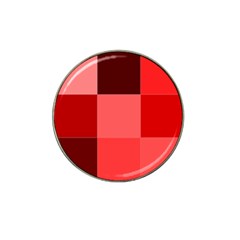 Red Flag Plaid Hat Clip Ball Marker (10 Pack)