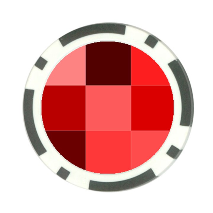 Red Flag Plaid Poker Chip Card Guard