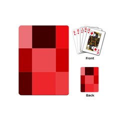 Red Flag Plaid Playing Cards (mini) 