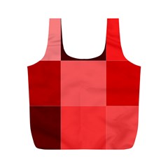 Red Flag Plaid Full Print Recycle Bags (m)  by Alisyart