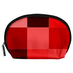 Red Flag Plaid Accessory Pouches (large) 