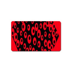 Scatter Shapes Large Circle Black Red Plaid Triangle Magnet (name Card) by Alisyart