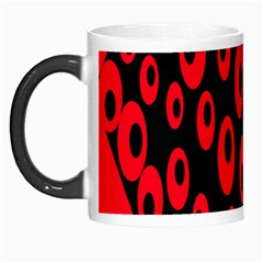 Scatter Shapes Large Circle Black Red Plaid Triangle Morph Mugs