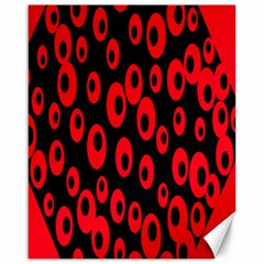 Scatter Shapes Large Circle Black Red Plaid Triangle Canvas 16  X 20  